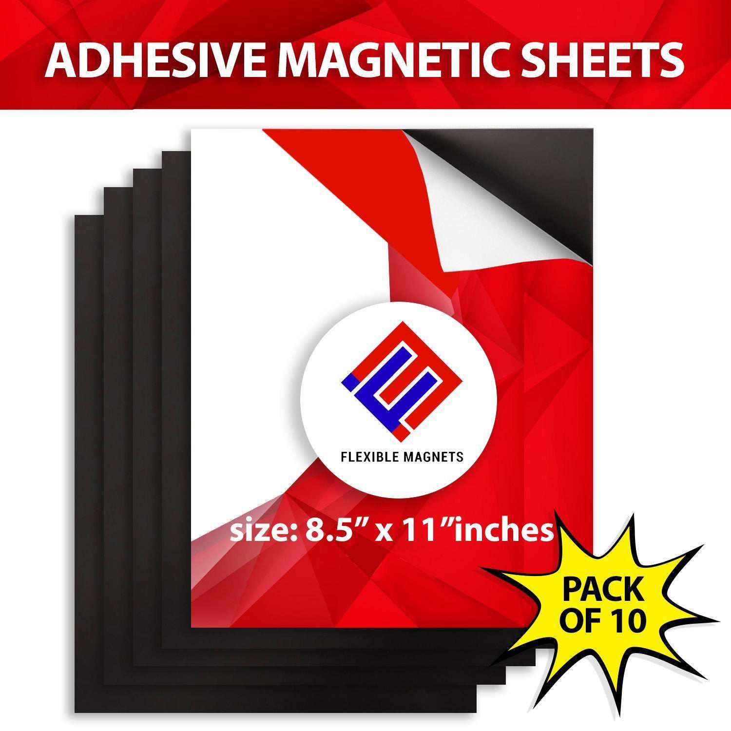 SALE: Magnetic Sheets Letter size 8.5 x 11 Adhesive 15 mil