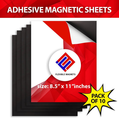 SALE: Magnetic Sheets Letter size 8.5" x 11" Adhesive 15 mil Magnet Peel & Stick