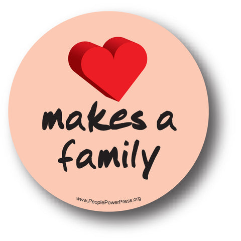 Love Makes A Family - Queer Button