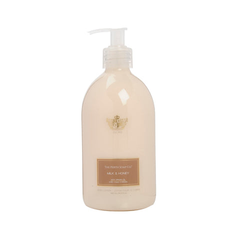 Perth Soap Co. Creamy-Smooth, Argan Oil enriched Body Lotion, Milk & Honey Scented