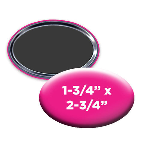 Custom Oval 1-3/4" x 2-3/4" Magnets
