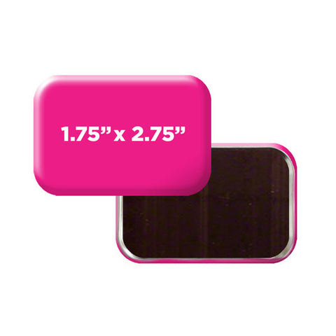 Custom Rounded Rectangle 1-3/4" x 2-3/4" Magnets