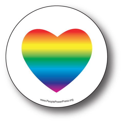 Rainbow Heart - Queer Button design