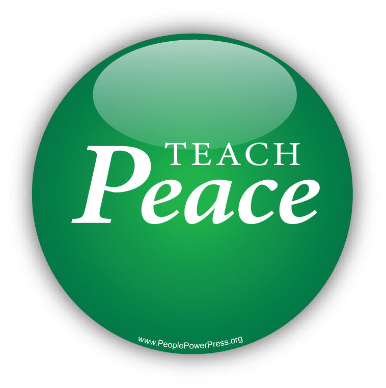 Teach Peace Button Design