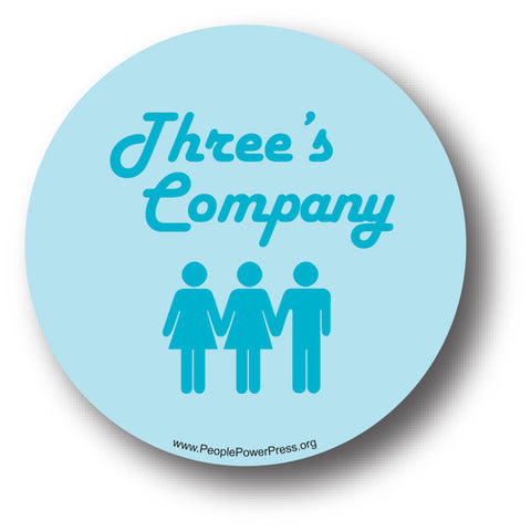 Three's Company - Blue - Queer Button