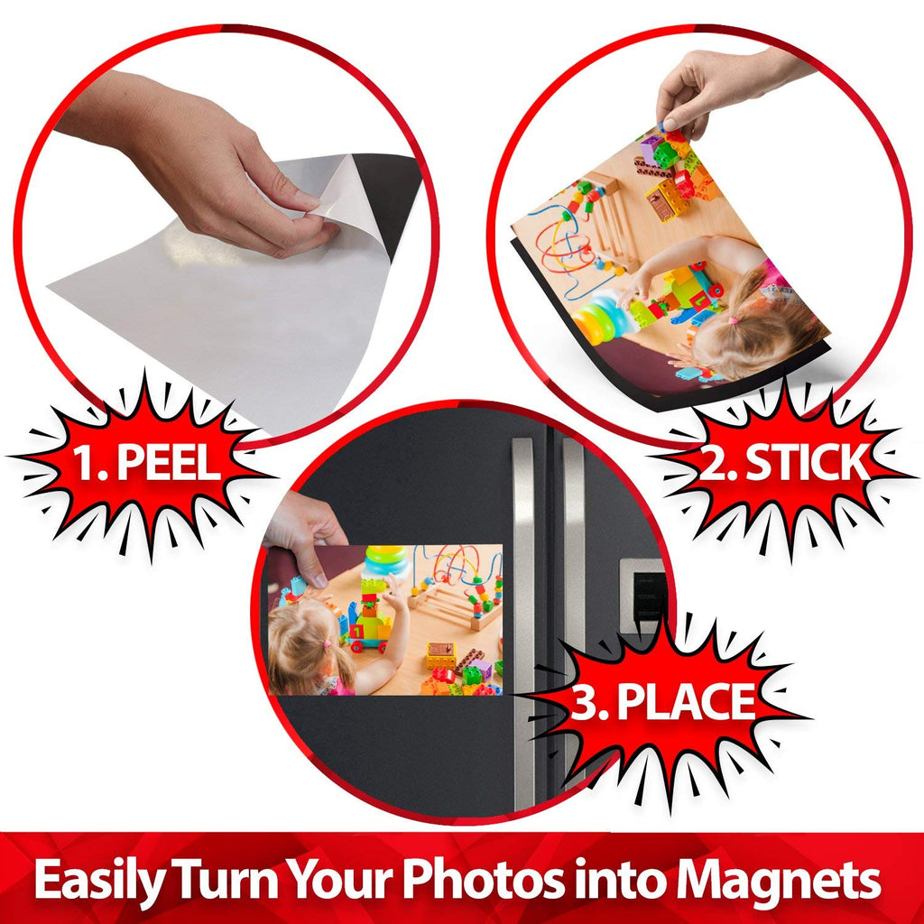 8.5x11 Printable Magnet Sheets, Glossy Printable InkJet Magnet Sheets