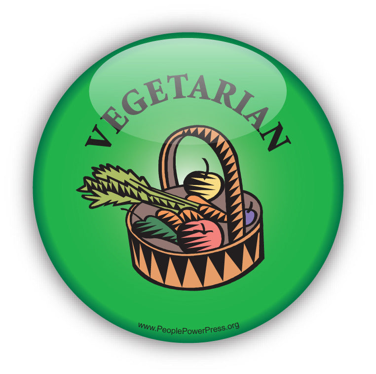 Vegetarian Button - Green