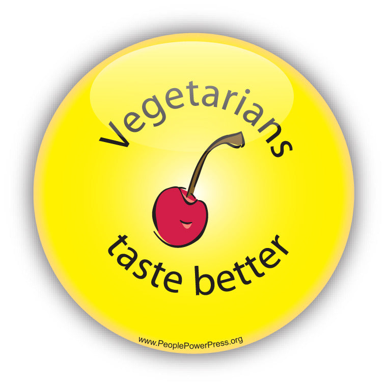 Vegetarians Taste Better - Yellow - Vegetarian Button